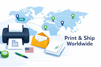 print and ship your documents or any printable files from the USA worldwide