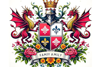 design custom luxury heraldic, coat of arms logo