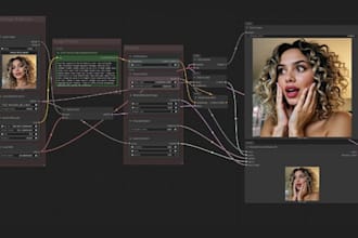 build a comfyui workflow with lora for ai influencer image and video generation