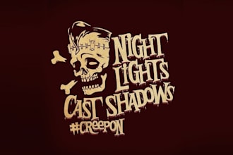 create a modern cast shadows logo design
