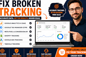 setup google analytics 4 ai GTM engineer facebook conversion meta tiktok pixel