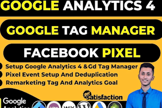 setup google analytics 4 ai GTM shopify facebook conversion meta pixel taboola