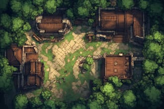 illustrate a fantasy map for dnd, rpg, or novels
