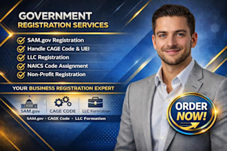 do samgov registration, handle cage code uei, llc registration naics non profit