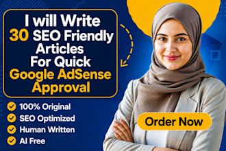 30 SEO friendly articles for google adsense approval