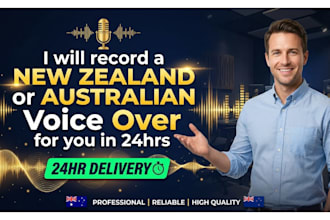 record australian or new zealand voice over using elevenlabs