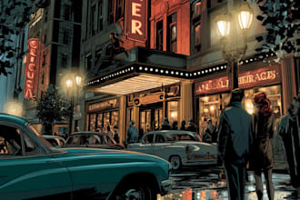draw original stylized indie comic illustration