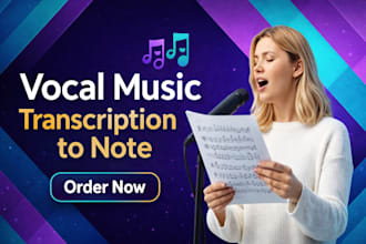 do vocal music transcription to music note