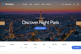 build a modern wordpress tours and travel booking website
