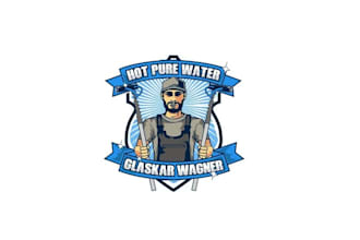design a clean and modern water cleaning logo
