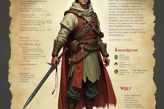 draw a dnd character sheet for your dnd campaign