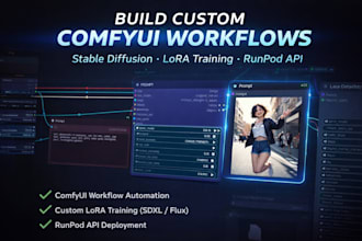 build comfyui workflow with stable diffusion lora training and deploy runpod api
