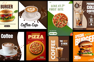 design eye catching food and flyer, food poster