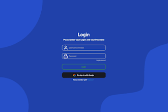 develop application authentication login and signup system