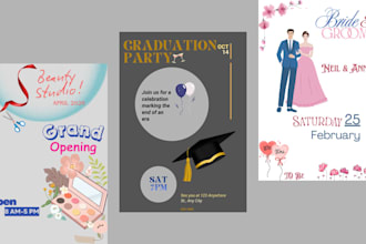 design custom invitation flyers