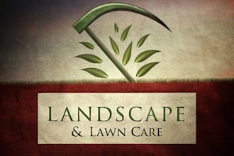 design landscape and lawn care logo