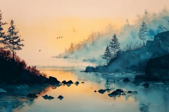 paint landscape watercolor painting art