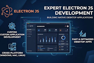 build a desktop app with electron js for windows, mac, linux