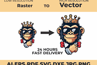do vector tracing, convert image to vector, redraw logo fast