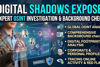 do osint investigation, background check and digital footprint analysis