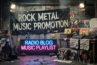 do rock metal music promotion and  radio blog music playlist promote
