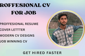 design modern CV and resume for job winning