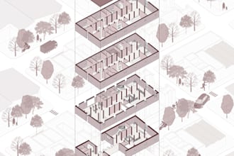 create architectural axonometric and 3d diagram drawings