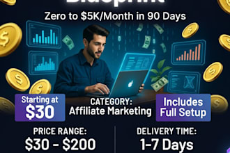 provide complete affiliate marketing blueprint to earn 5k per month