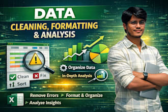 do data cleaning and formatting and data analysis
