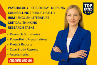 do psychology, counseling, sociology, nursing, history, business writing