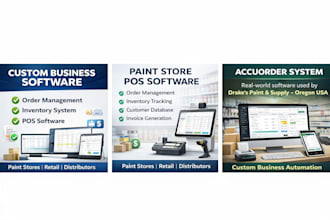 develop paint store pos and order management software