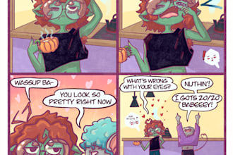 draw four panel comics