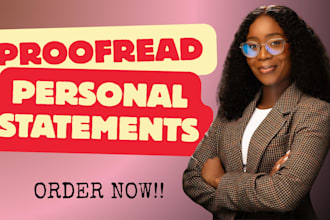 proofread your personal statements