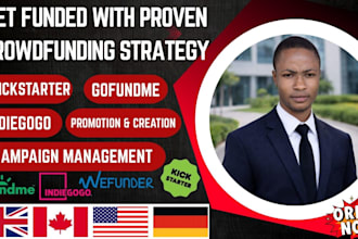 promote crowdfunding campaigns creation on kickstarter indiegogo gofundme