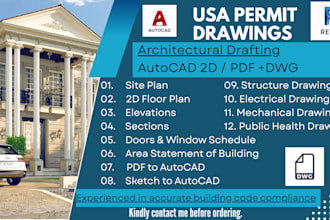 draw architecture, city permit drawings, architectural and construction drawings