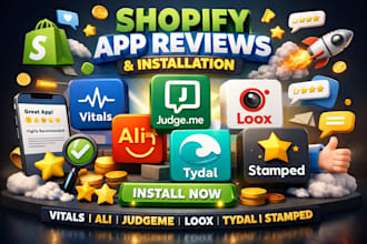 do shopify app reviews app installation vitals ali judgeme loox tydal stamped