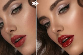 do high end beauty skin retouching, face and fashion retouching
