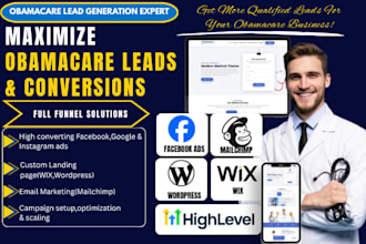 get obamacare aca leads medicare health insurance landing page insurance website