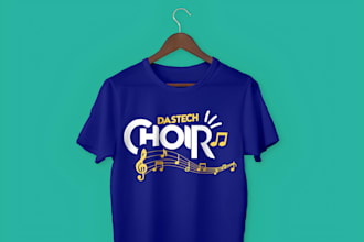 create a creative music, choir, musician and band t shirt design