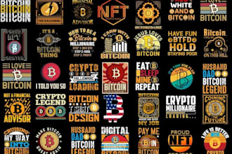 create bitcoin crypto token coin logo in gold or silver