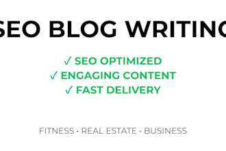 write SEO blog articles and website content for your website