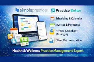 setup billing, telehealth and invoice for simple practice and practice better