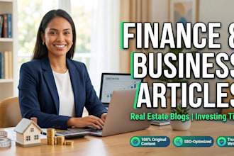 write engaging personal finance, business, and real estate articles