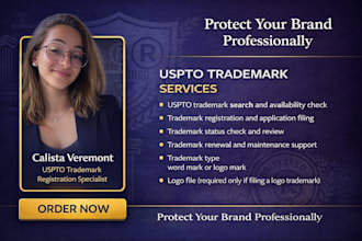 provide uspto trademark registration, search, filing, check, renewal