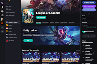 build ai igame app, igame website, esport, fantasy sport app, tournament website