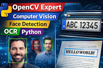 develop computer vision projects using python and opencv