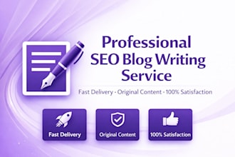 write SEO blog posts and articles for your website