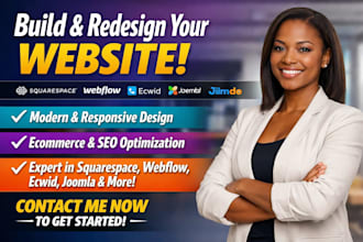 build squarespace redesign webflow ecwid joomla weebly jimdo website development