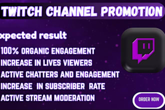 optimize yt monetisation,twitch channel promotion for new live viewers, chatter