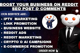 do reddit seo post for ai crypto app website business marketing promotion
